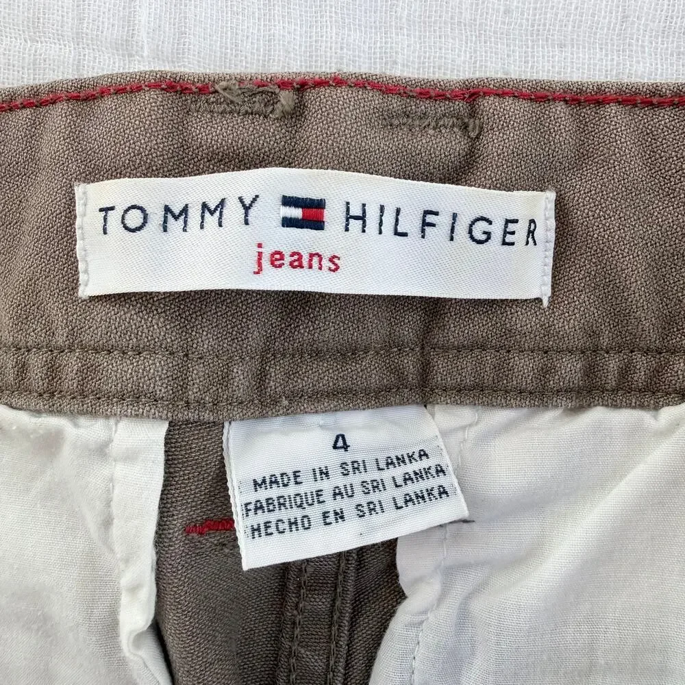 Tommy Hilfiger Jean Y2K Workwear British Khaki Baggy Cotton Canvas Utility Pants